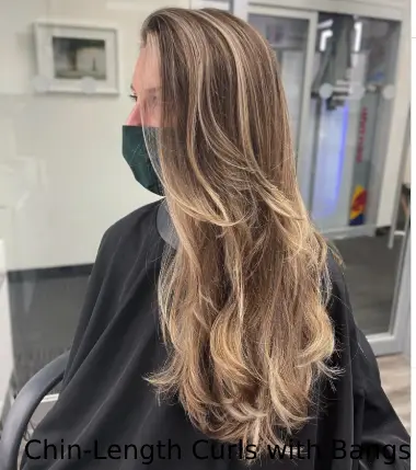 Chin-Length Curls with Bangs