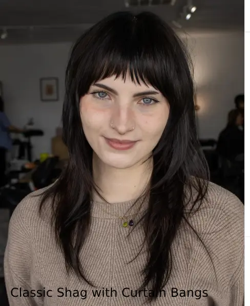 Classic Shag with Curtain Bangs
