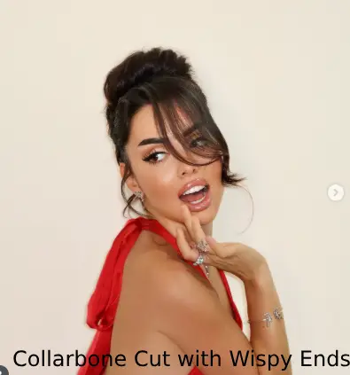 Collarbone Cut with Wispy Ends