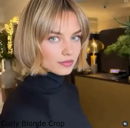 Curly Blonde Crop