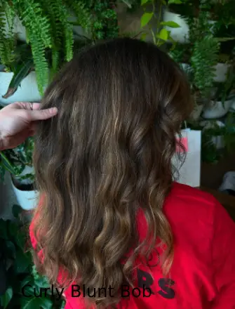 Curly Blunt Bob