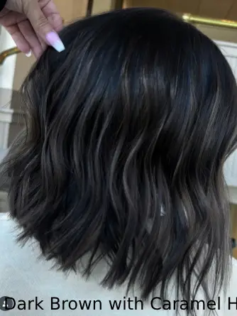 Dark Brown with Caramel Highlights