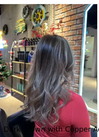 Dark Brown with Copper Accents