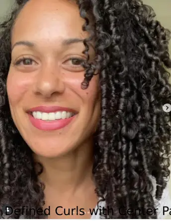 Defined Curls with Center Part