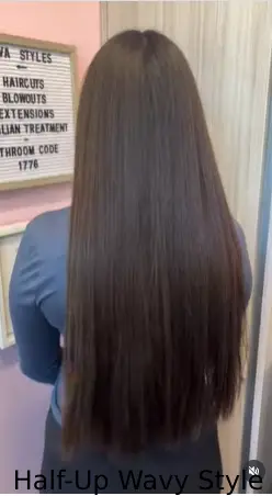 Half-Up Wavy Style