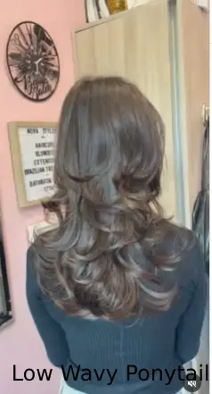 Low Wavy Ponytail
