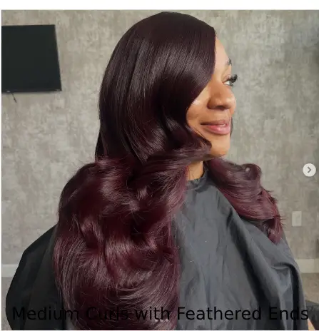 Medium Curls with Feathered Ends
