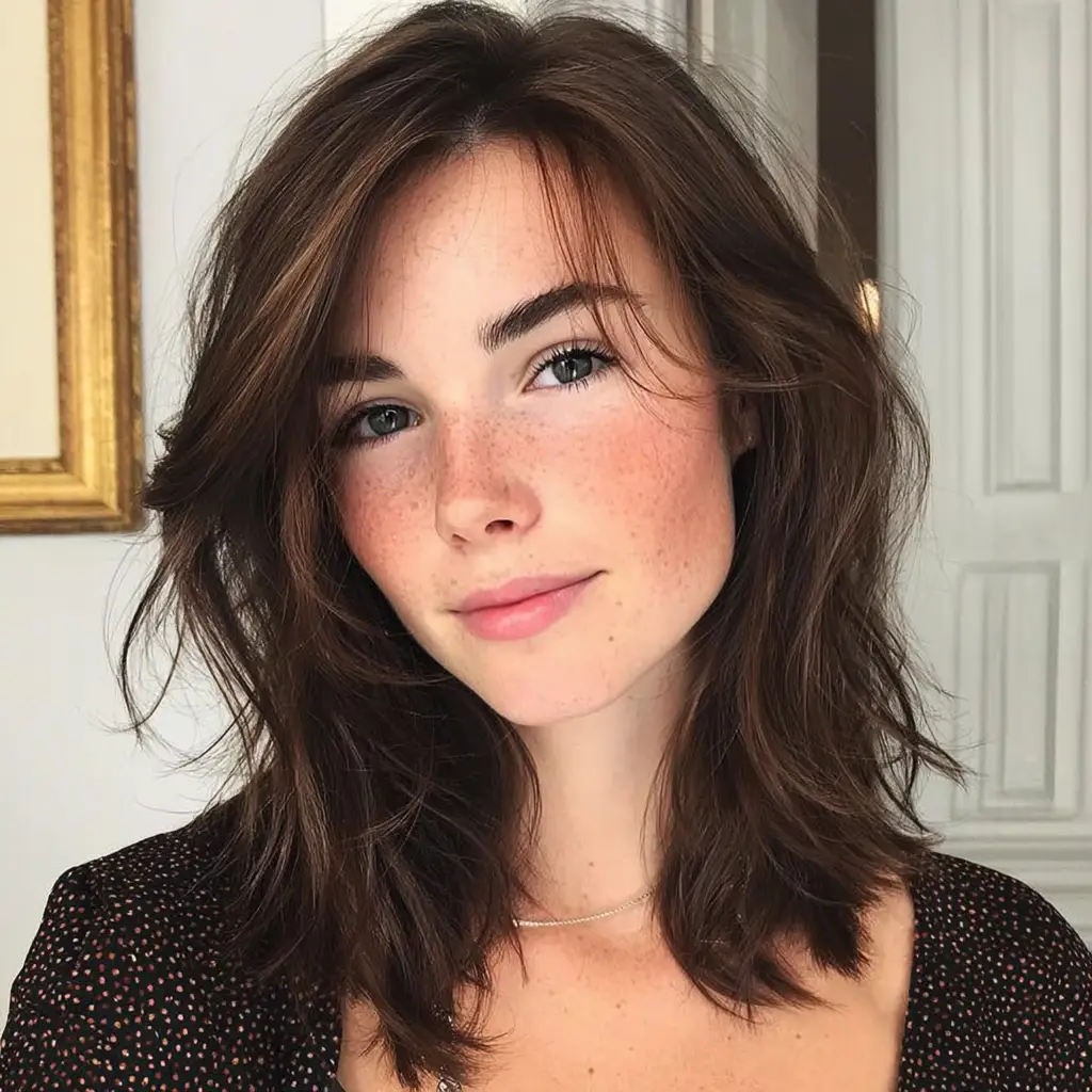 Medium Hair With Wispy Bangs