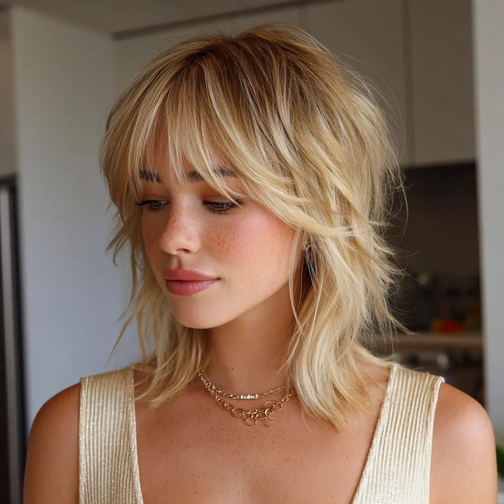 Medium-Length Bob With Side Part