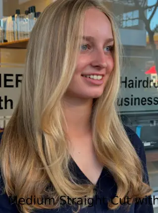 Medium Straight Cut with Micro Bangs