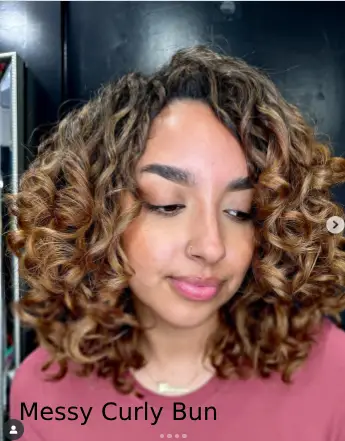 Messy Curly Bun