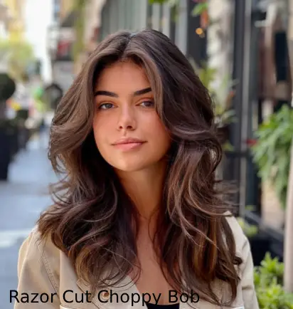  Razor Cut Choppy Bob