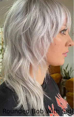 Rounded Bob With Side Bangs