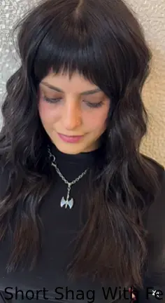 Short Shag With Feathered Bangs
