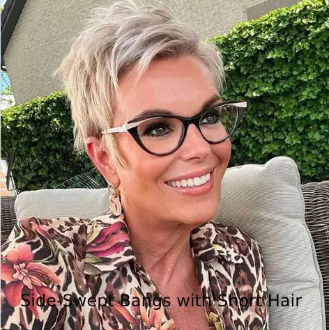 Side-Swept Bangs with Short Hair