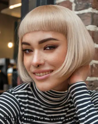 Slicked-Back Wet Look