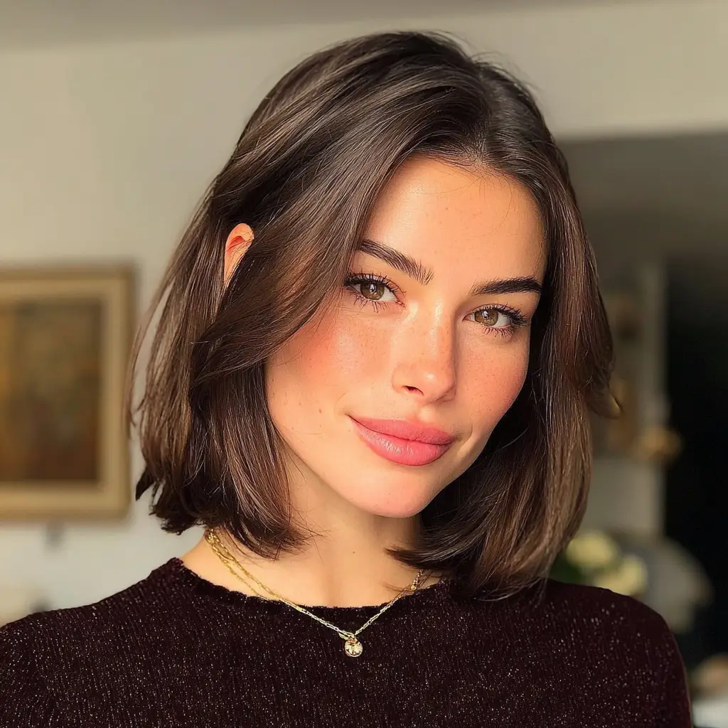 Tucked Bob With Natural Texture