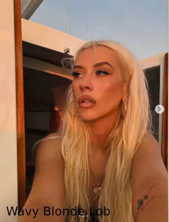 Wavy Blonde Lob