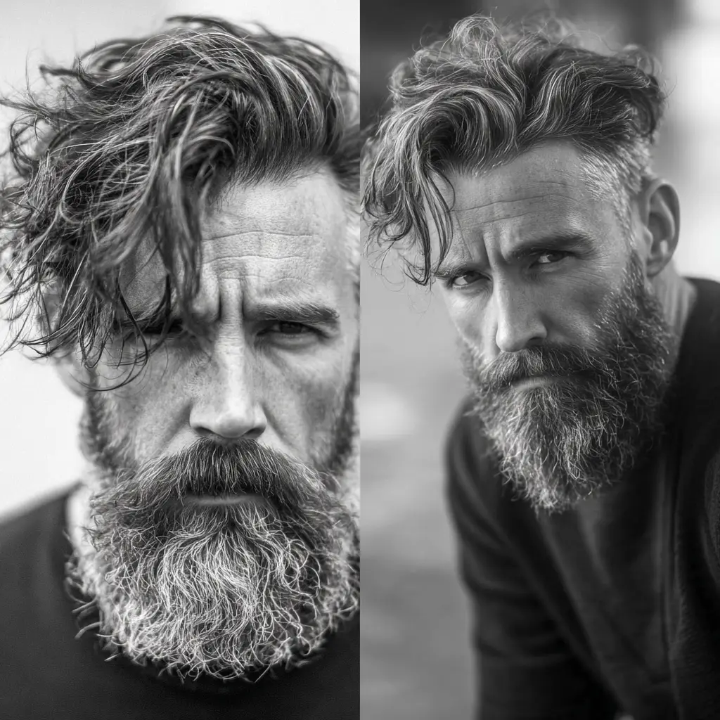 Waves with Beard Combo – waves hairstyle men
