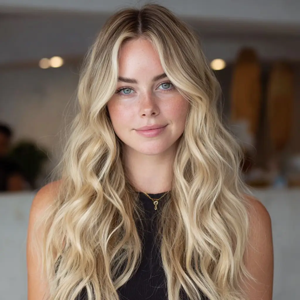 Beach Waves with Middle Part – Beach Wave Hair