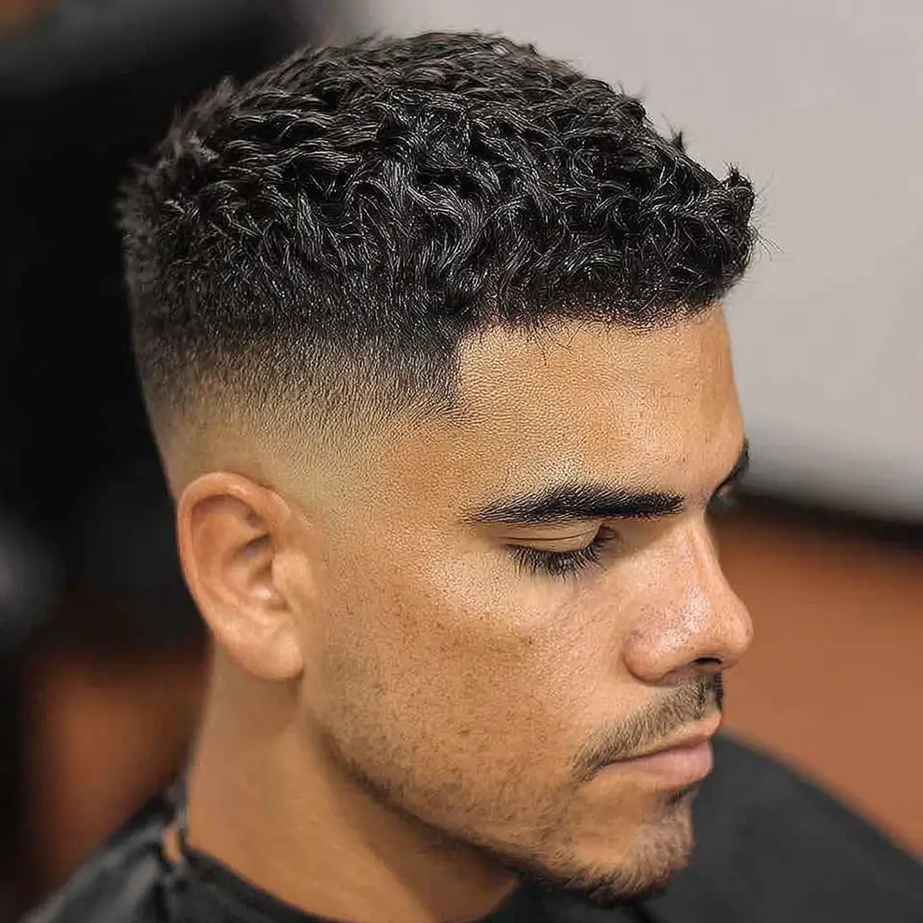 Burst Fade with Waves – waves hairstyle men