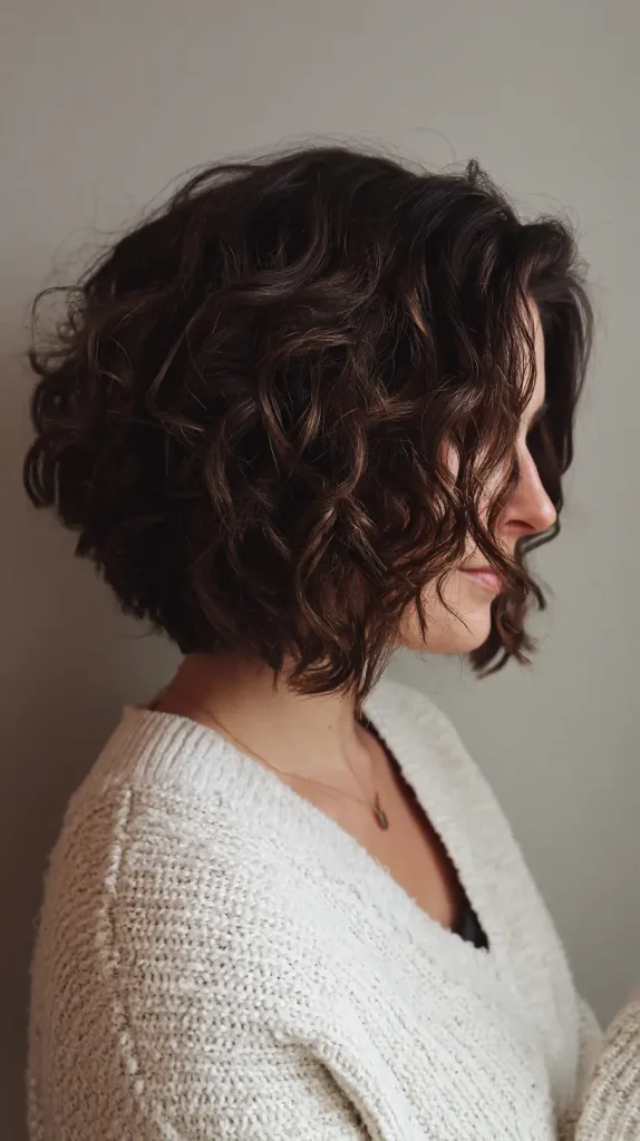 Blunt Curly Bob