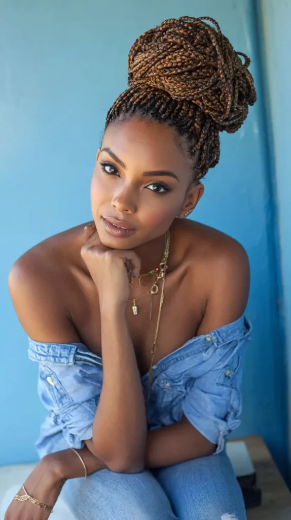 Box Braids Bun