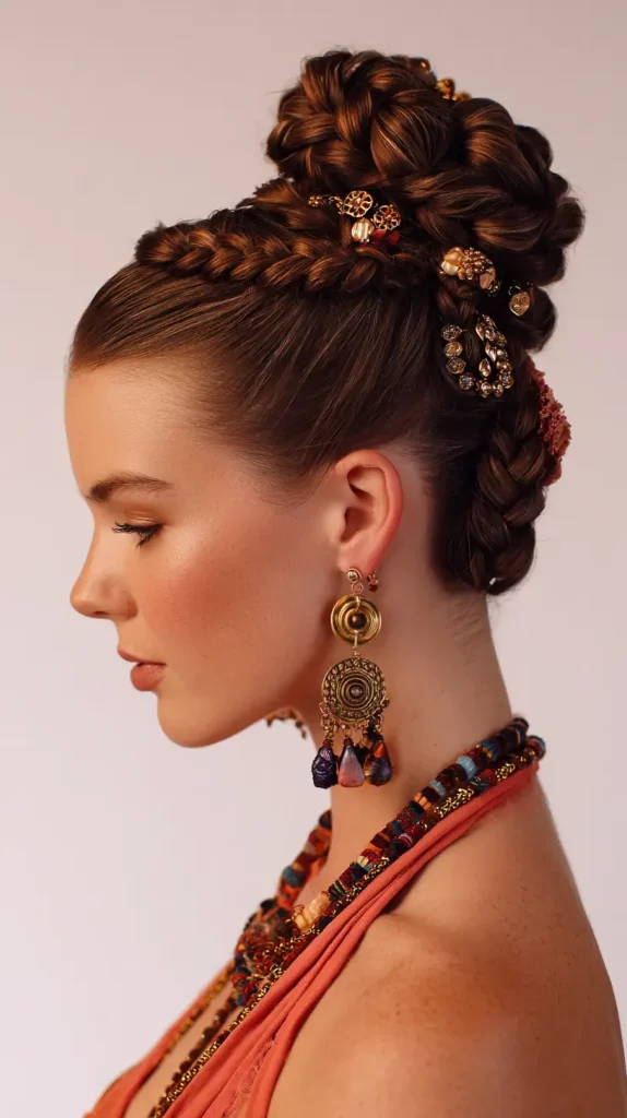 Braided Bun with Accessories