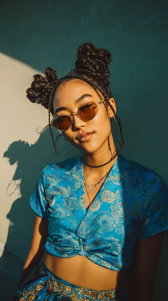Braided Space Buns