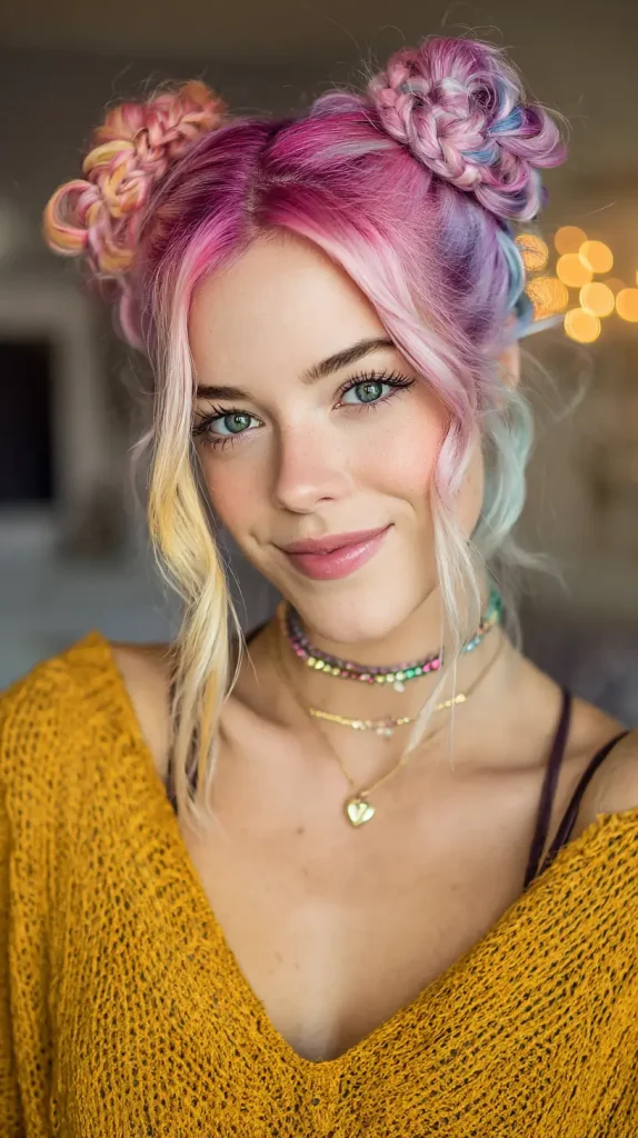 Braided Space Buns