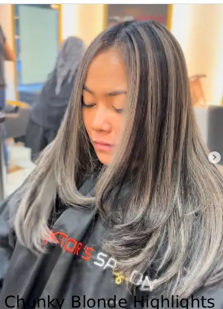 Chunky Blonde Highlights