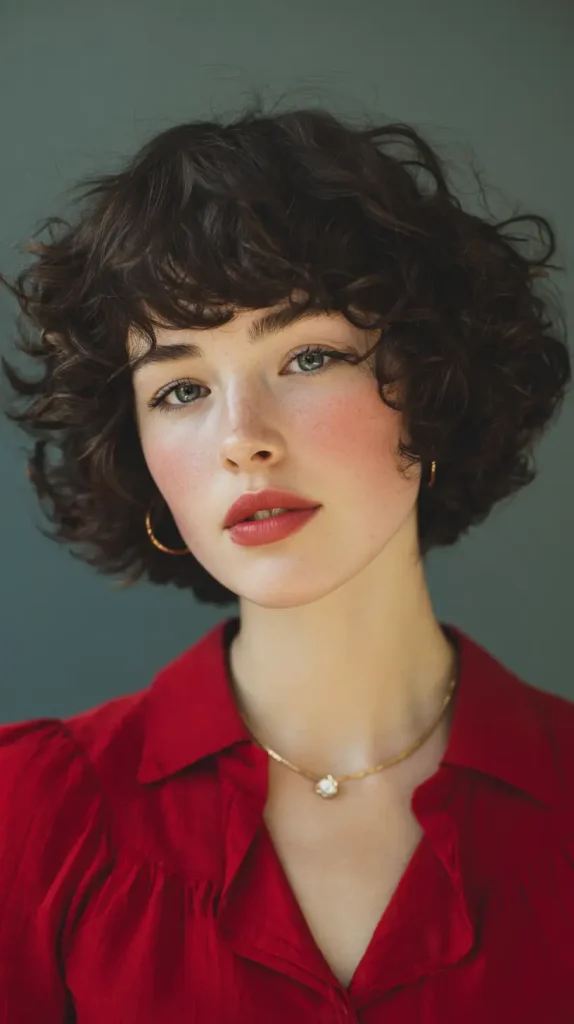 Classic Curly French Bob