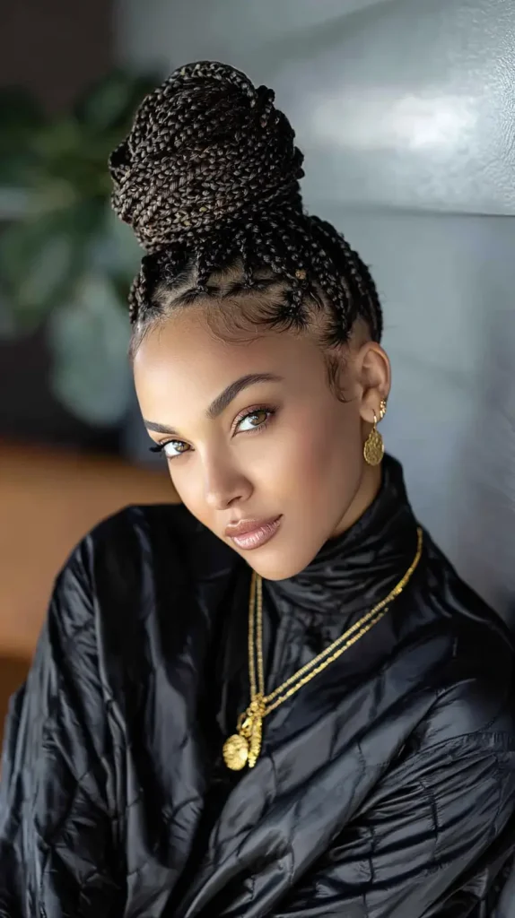 Cornrow Braided Bun