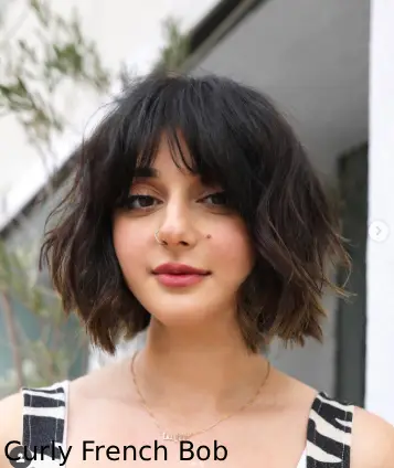 Curly French Bob