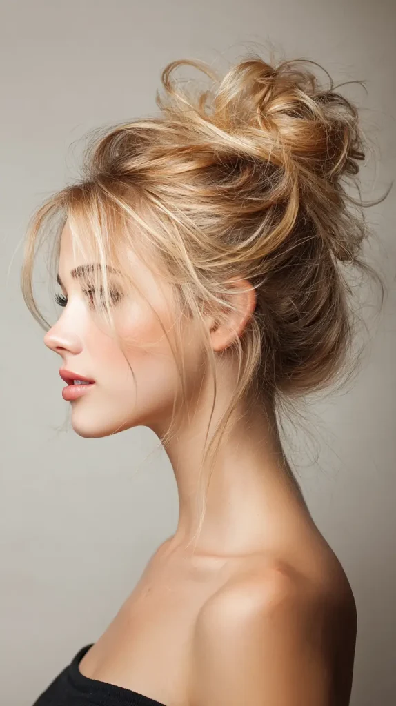 Curly Hair Messy Bun