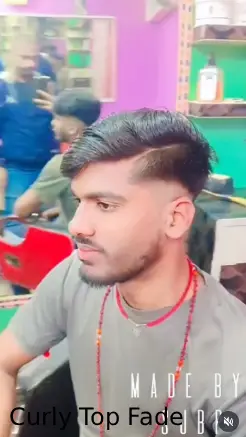 Curly Top Fade