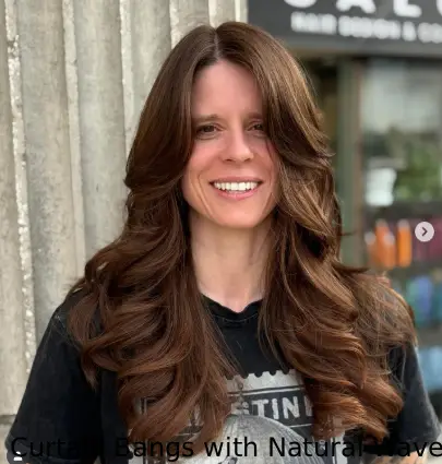 Curtain Bangs with Natural Waves