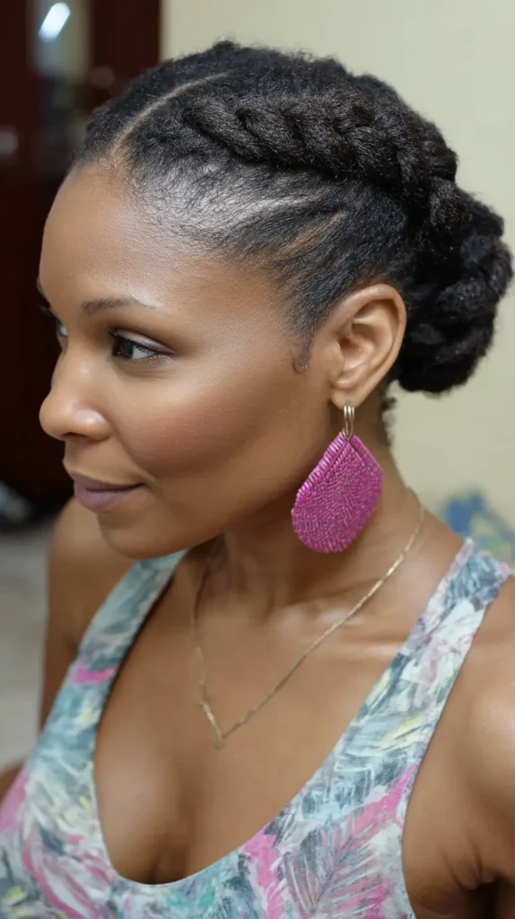 Flat Twists with a Low Bun