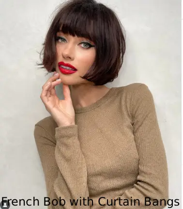 French Bob with Curtain Bangs