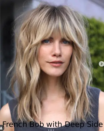 French Bob with Deep Side Part