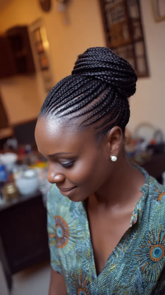 Ghana Braids Bun