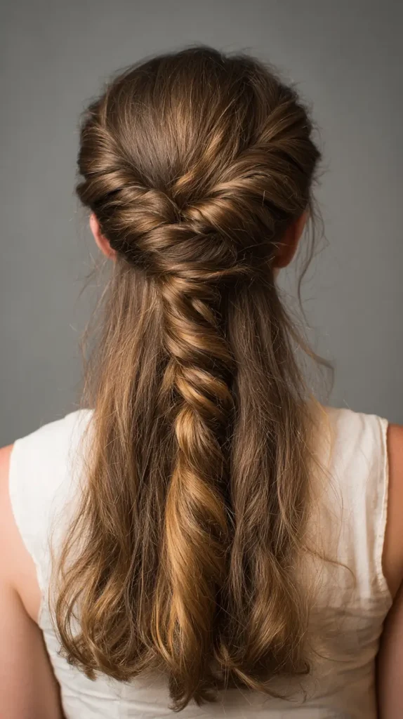Half-Up Half-Down Barrel Twists