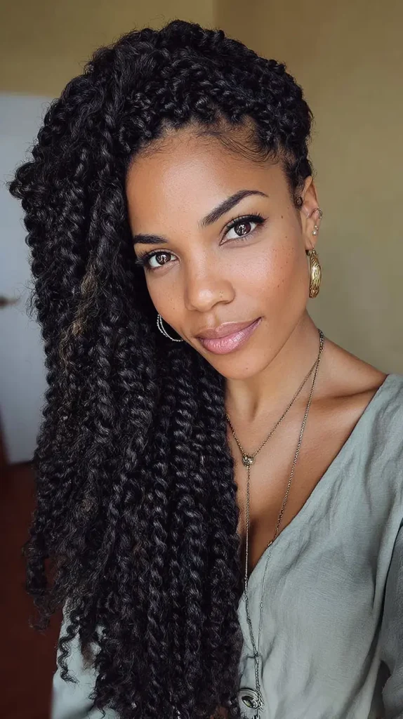 Half-Up Half-Down Mini Twists
