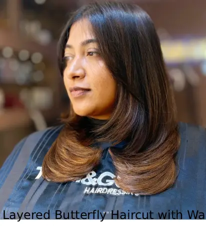 Layered Butterfly Haircut with Waves