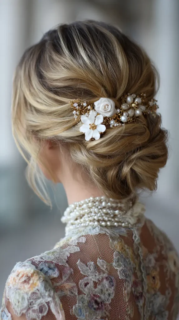 Low Bun with Hair Accessories