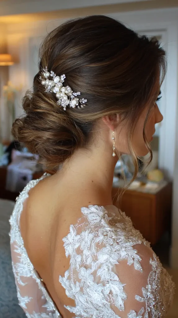 Low Bun with Statement Accessories