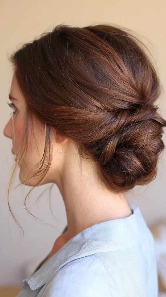 Low Knot Bun with Extensions