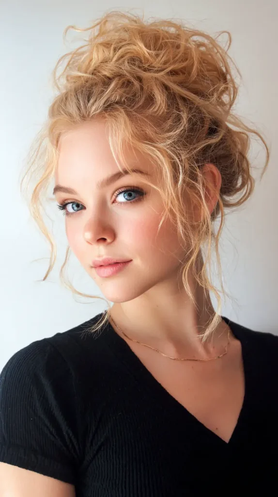 Messy Bun With Braids