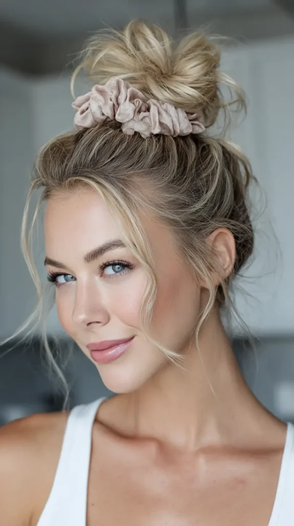 Messy Bun With a Scrunchie