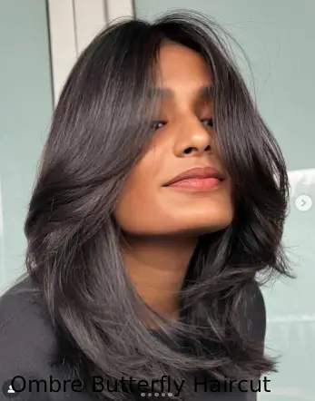 Ombre Butterfly Haircut